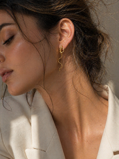 Golden Wave Earrings