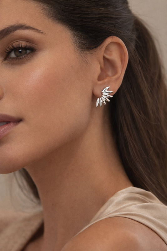 Silver Halo Earrings