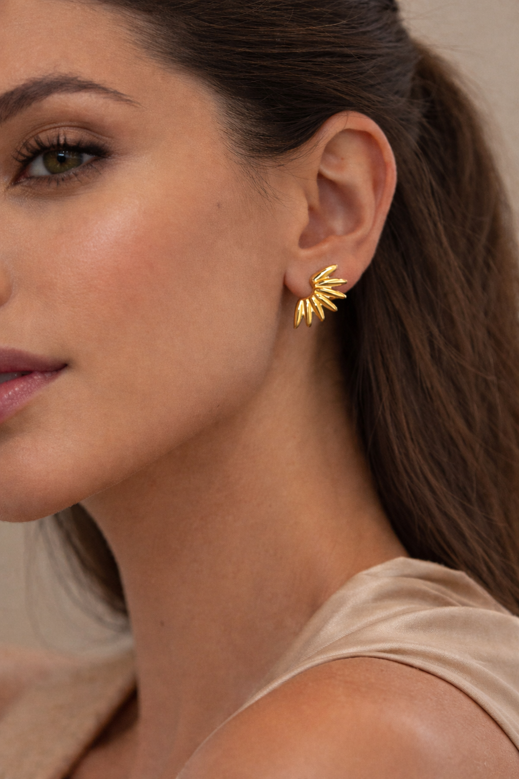 Gold Halo Earrings