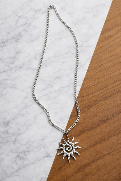 Silver Helios Necklace