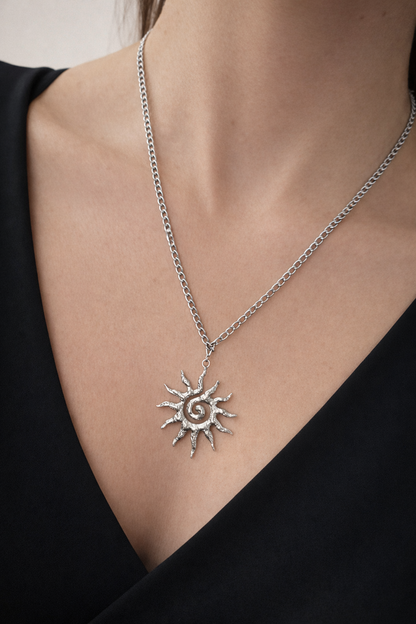 Silver Helios Necklace